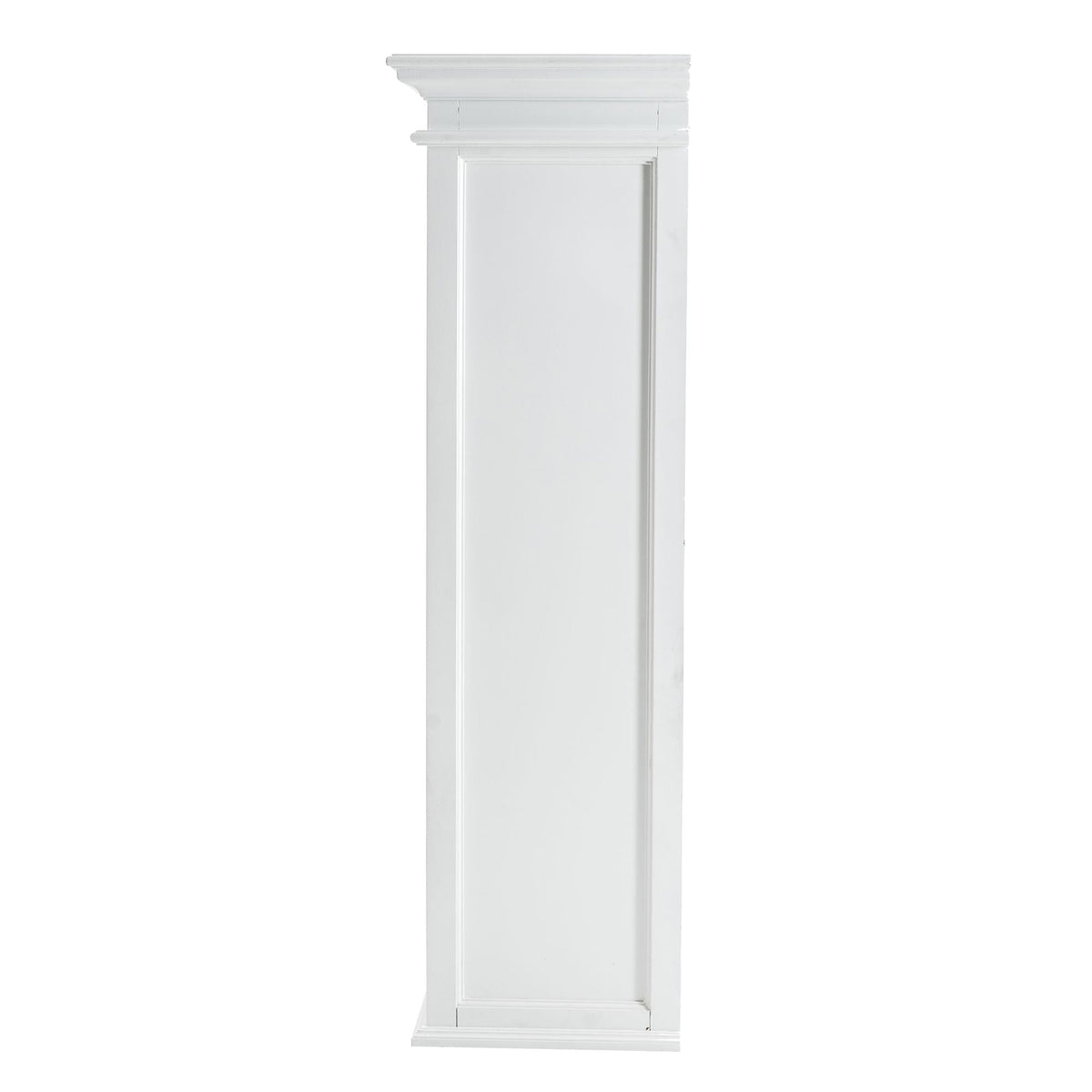 NovaSolo Halifax 57" Classic White Mahogany Buffet Hutch Cabinet With 4 Doors & 2 Adjustable Shelves
