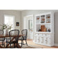 NovaSolo Halifax 57" Classic White Mahogany Buffet Hutch Cabinet With 4 Doors & 2 Adjustable Shelves