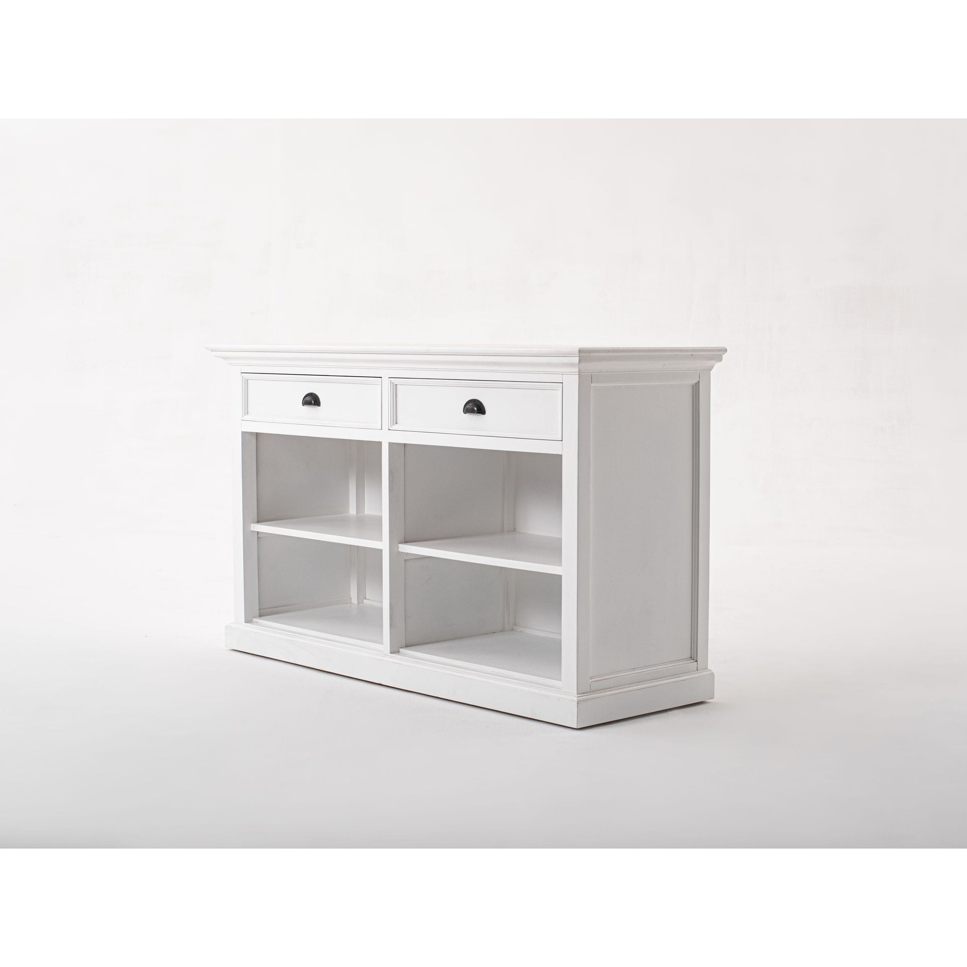 NovaSolo Halifax 57" Classic White Mahogany Buffet With 2 Drawers