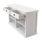 NovaSolo Halifax 57" Classic White Mahogany Buffet With 2 Drawers