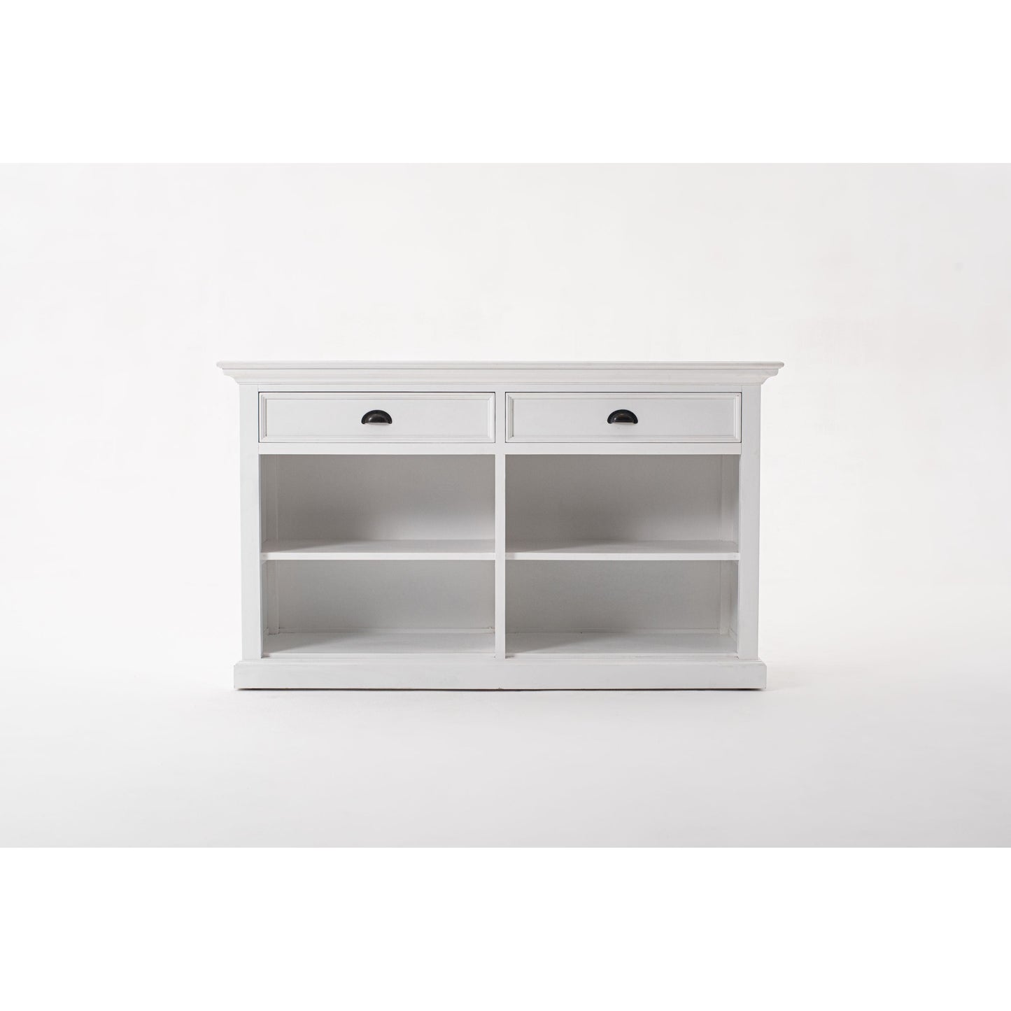 NovaSolo Halifax 57" Classic White Mahogany Buffet With 2 Drawers