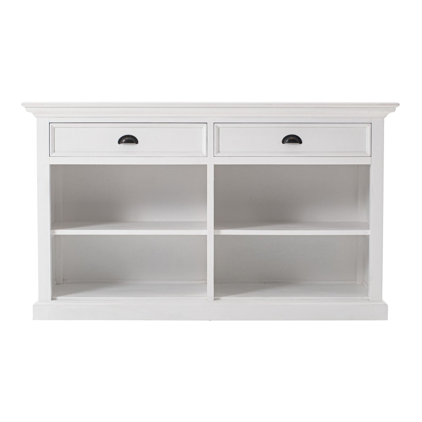 NovaSolo Halifax 57" Classic White Mahogany Buffet With 2 Drawers