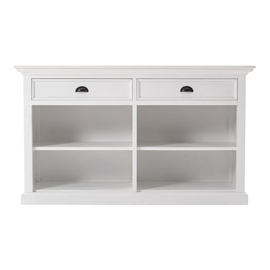 NovaSolo Halifax 57" Classic White Mahogany Buffet With 2 Drawers