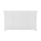 NovaSolo Halifax 57" Classic White Mahogany Buffet With 2 Glass/ Wooden Doors & 3 Drawers