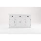 NovaSolo Halifax 57" Classic White Mahogany Buffet With 4 Doors & 3 Drawers