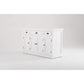 NovaSolo Halifax 57" Classic White Mahogany Buffet With 4 Doors & 3 Drawers
