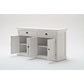 NovaSolo Halifax 57" Classic White Mahogany Buffet With 4 Doors & 3 Drawers