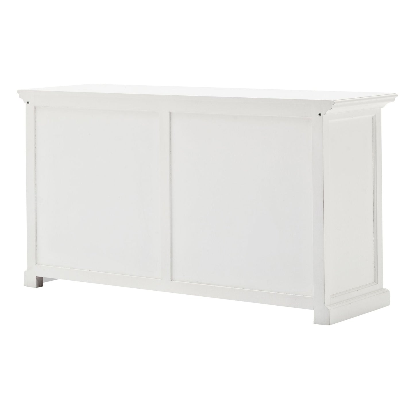 NovaSolo Halifax 57" Classic White Mahogany Buffet With 4 Doors & 3 Drawers