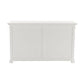 NovaSolo Halifax 57" Classic White Mahogany Buffet With 4 Glass Doors