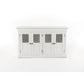 NovaSolo Halifax 57" Classic White Mahogany Buffet With 4 Glass Doors