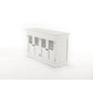 NovaSolo Halifax 57" Classic White Mahogany Buffet With 4 Glass Doors