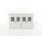 NovaSolo Halifax 57" Classic White Mahogany Buffet With 4 Glass Doors