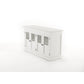 NovaSolo Halifax 57" Classic White Mahogany Buffet With 4 Glass Doors