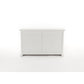 NovaSolo Halifax 57" Classic White Mahogany Buffet With 4 Glass Doors