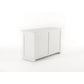 NovaSolo Halifax 57" Classic White Mahogany Buffet With 4 Glass Doors