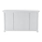 NovaSolo Halifax 57" Classic White Mahogany Buffet With 4 Glass Doors & 3 Drawers