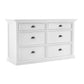 NovaSolo Halifax 57" Classic White Mahogany Buffet With 6 Drawers