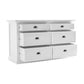 NovaSolo Halifax 57" Classic White Mahogany Buffet With 6 Drawers