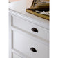 NovaSolo Halifax 57" Classic White Mahogany Buffet With 6 Drawers