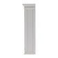NovaSolo Halifax 57" Classic White Mahogany Glass Display Hutch Cabinet With 6 Doors & 2 Drawers