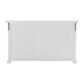 NovaSolo Halifax 57" Classic White Mahogany Glass Display Hutch Cabinet With 6 Doors & 2 Drawers