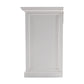NovaSolo Halifax 57" Classic White Mahogany Glass Display Hutch Cabinet With 6 Doors & 2 Drawers