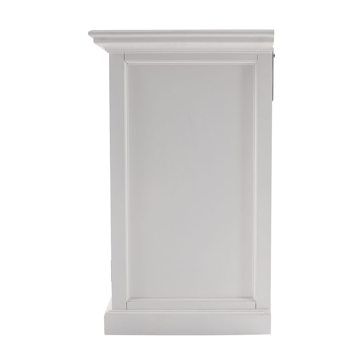 NovaSolo Halifax 57" Classic White Mahogany Glass Display Hutch Cabinet With 6 Doors & 2 Drawers