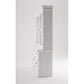 NovaSolo Halifax 57" Classic White Mahogany Glass Display Hutch Cabinet With 6 Doors & 2 Drawers