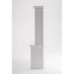 NovaSolo Halifax 57" Classic White Mahogany Glass Display Hutch Cabinet With 6 Doors & 2 Drawers