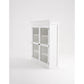 NovaSolo Halifax 57" Classic White Mahogany Glass Display Hutch Cabinet With 6 Doors & 2 Drawers