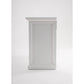 NovaSolo Halifax 57" Classic White Mahogany Glass Display Hutch Cabinet With 6 Doors & 2 Drawers