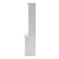 NovaSolo Halifax 57" Classic White Mahogany Glass Display Hutch Cabinet With 6 Doors & 2 Drawers
