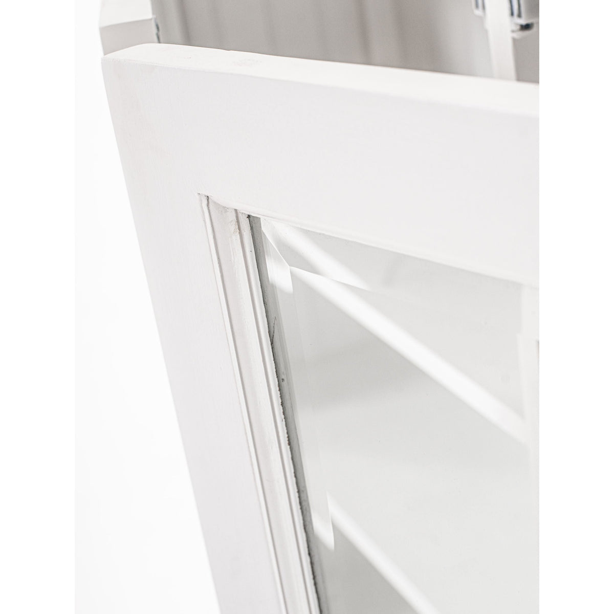 NovaSolo Halifax 57" Classic White Mahogany Glass Display Hutch Cabinet With 6 Doors & 2 Drawers