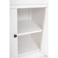 NovaSolo Halifax 57" Classic White Mahogany Glass Display Hutch Cabinet With 6 Doors & 2 Drawers