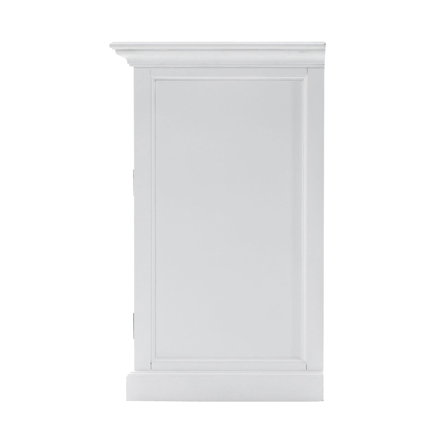 NovaSolo Halifax 57" Classic White Mahogany Hutch Cabinet With 4 Doors & 6 Shelves