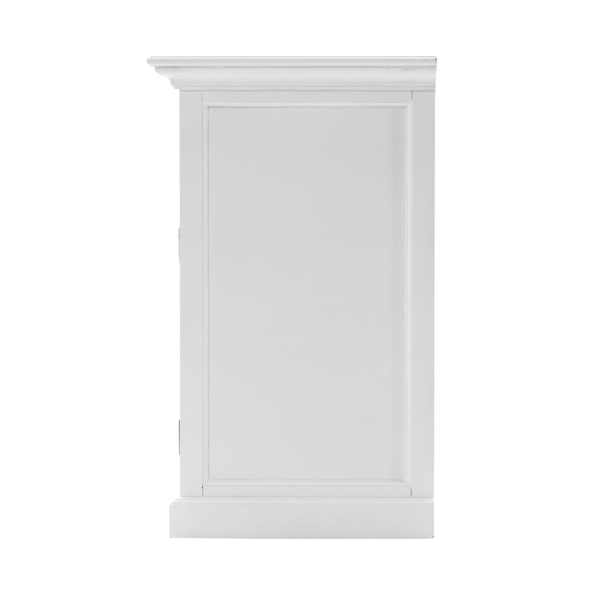 NovaSolo Halifax 57" Classic White Mahogany Hutch Cabinet With 4 Doors & 6 Shelves