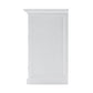 NovaSolo Halifax 57" Classic White Mahogany Hutch Cabinet With 4 Doors & 6 Shelves