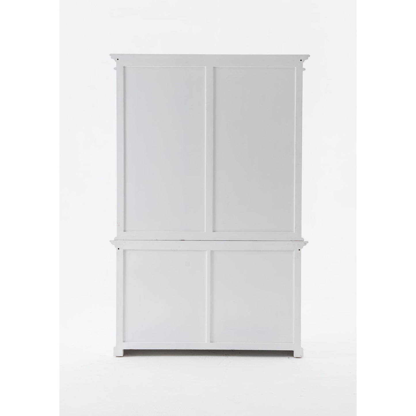 NovaSolo Halifax 57" Classic White Mahogany Hutch Cabinet With 4 Doors & 6 Shelves