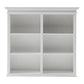 NovaSolo Halifax 57" Classic White Mahogany Hutch Cabinet With 4 Doors & 6 Shelves