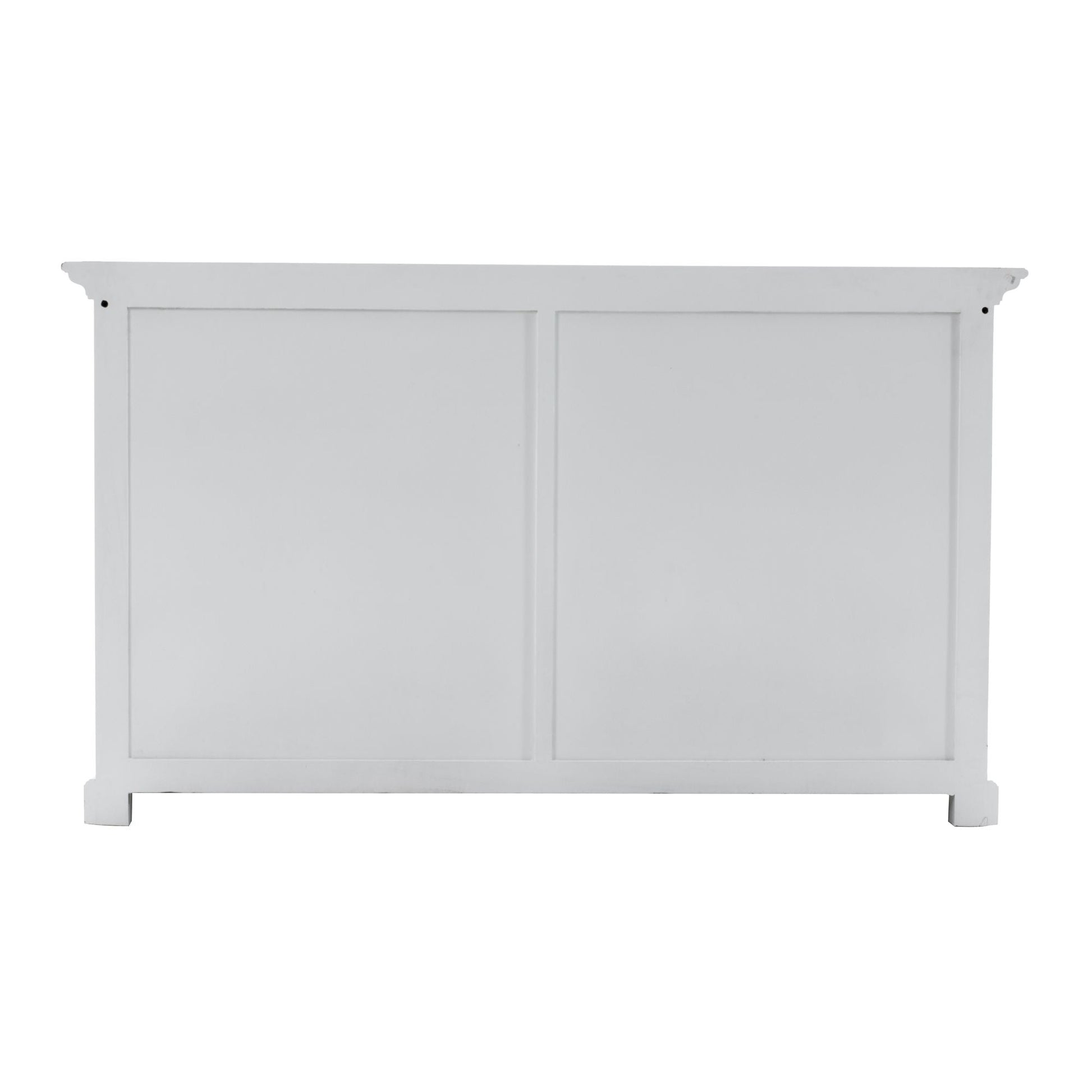 NovaSolo Halifax 57" Classic White Mahogany Hutch Cabinet With 4 Doors & 6 Shelves