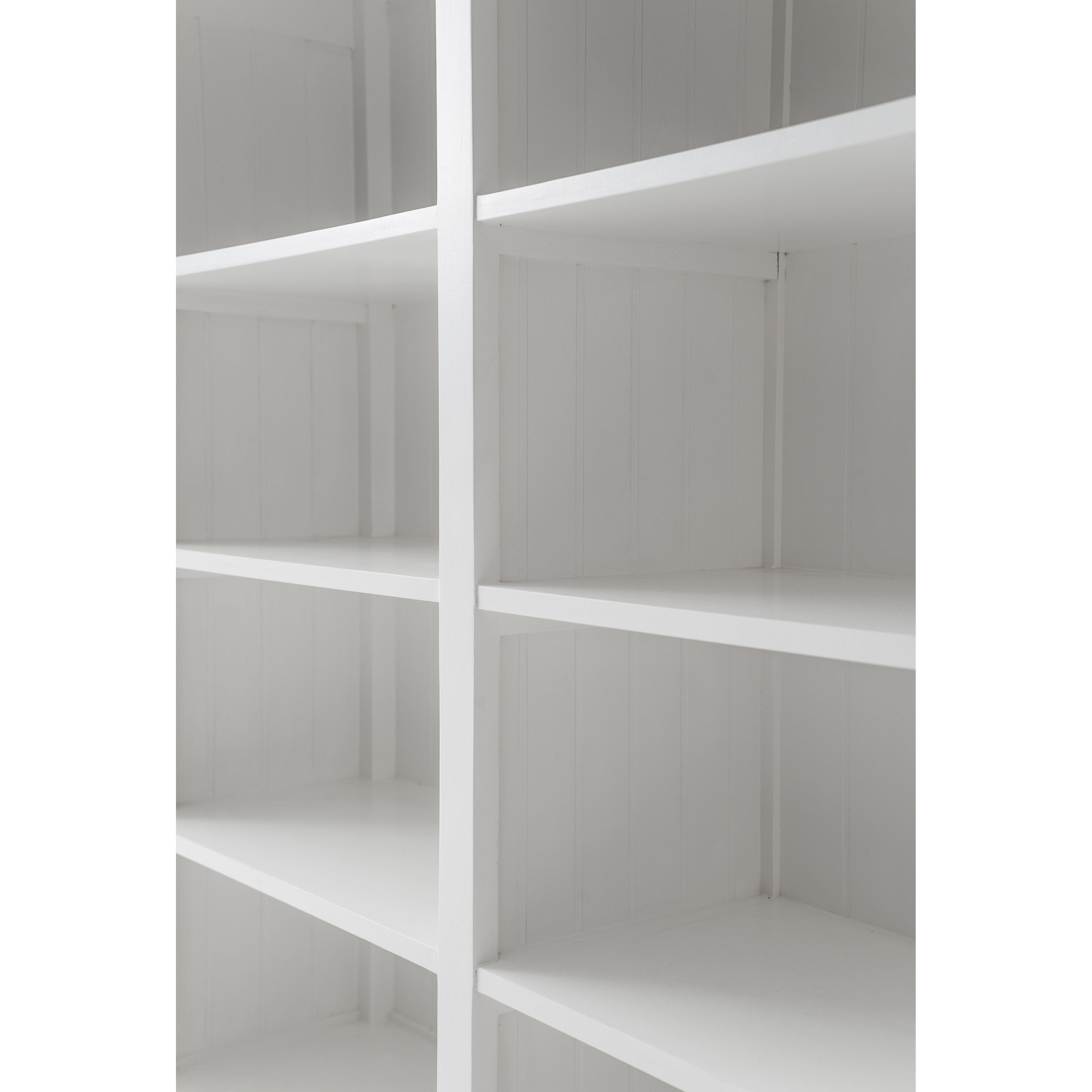 Novasolo Halifax Classic White Buffet Hutch Unit with 8 Shelves