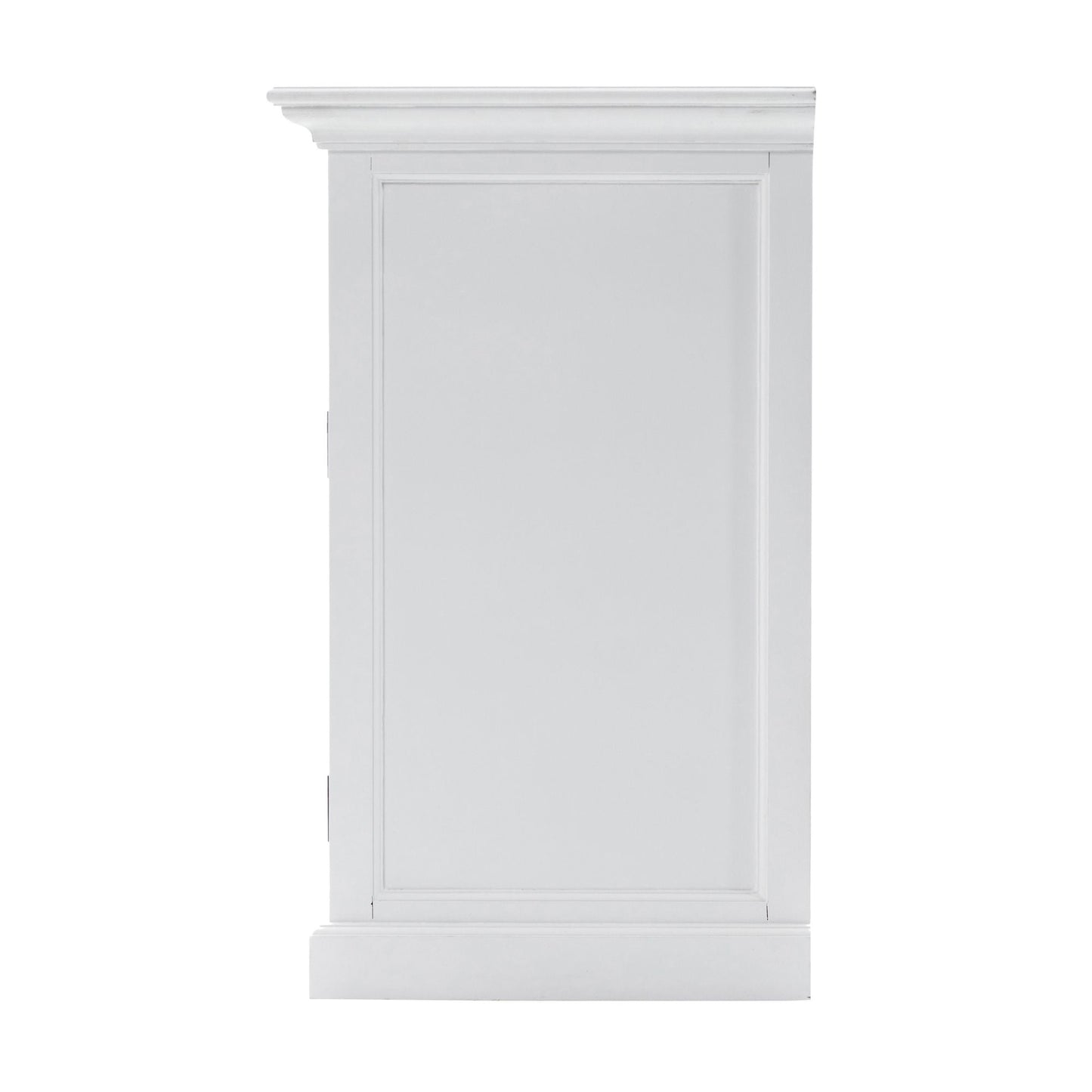 NovaSolo Halifax 57" Classic White Mahogany Hutch Cabinet With 4 Doors & 8 Shelves