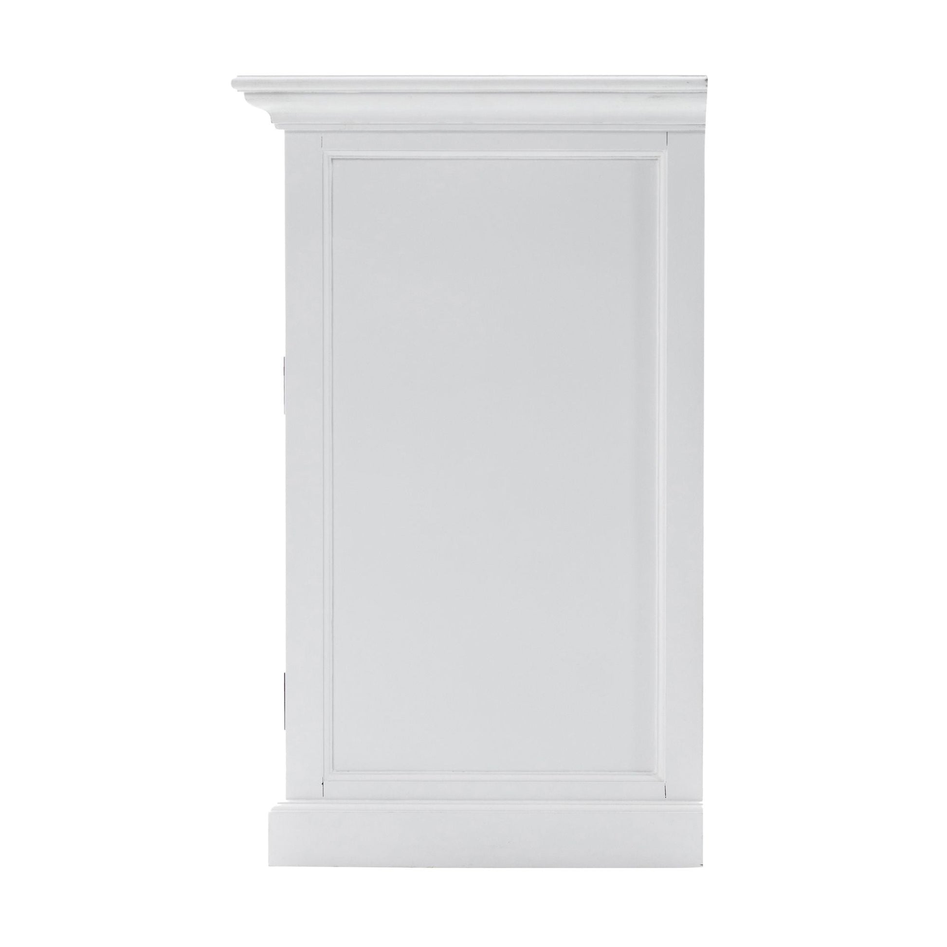 NovaSolo Halifax 57" Classic White Mahogany Hutch Cabinet With 4 Doors & 8 Shelves