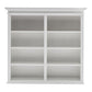 NovaSolo Halifax 57" Classic White Mahogany Hutch Cabinet With 4 Doors & 8 Shelves