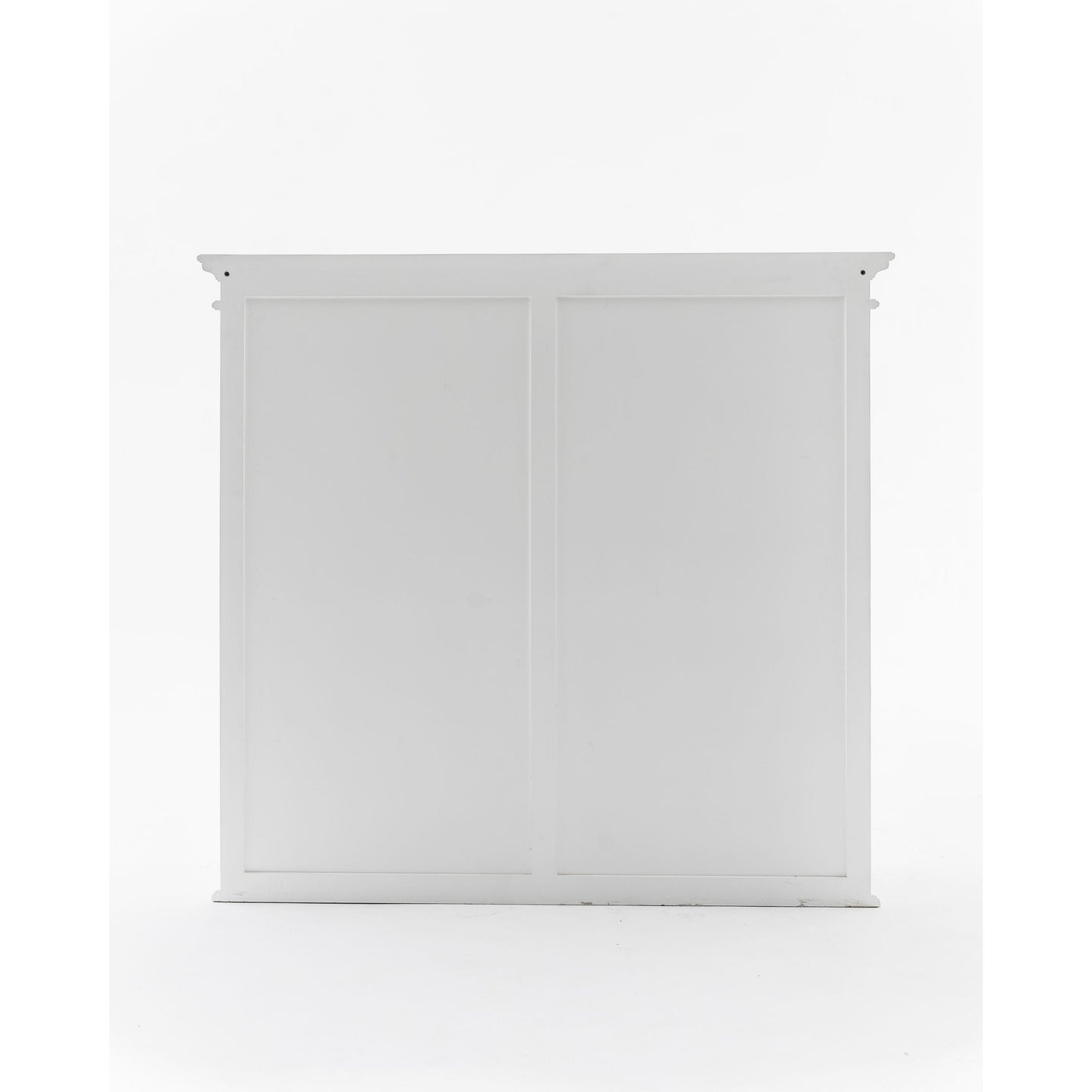 NovaSolo Halifax 57" Classic White Mahogany Hutch Cabinet With 4 Doors & 8 Shelves