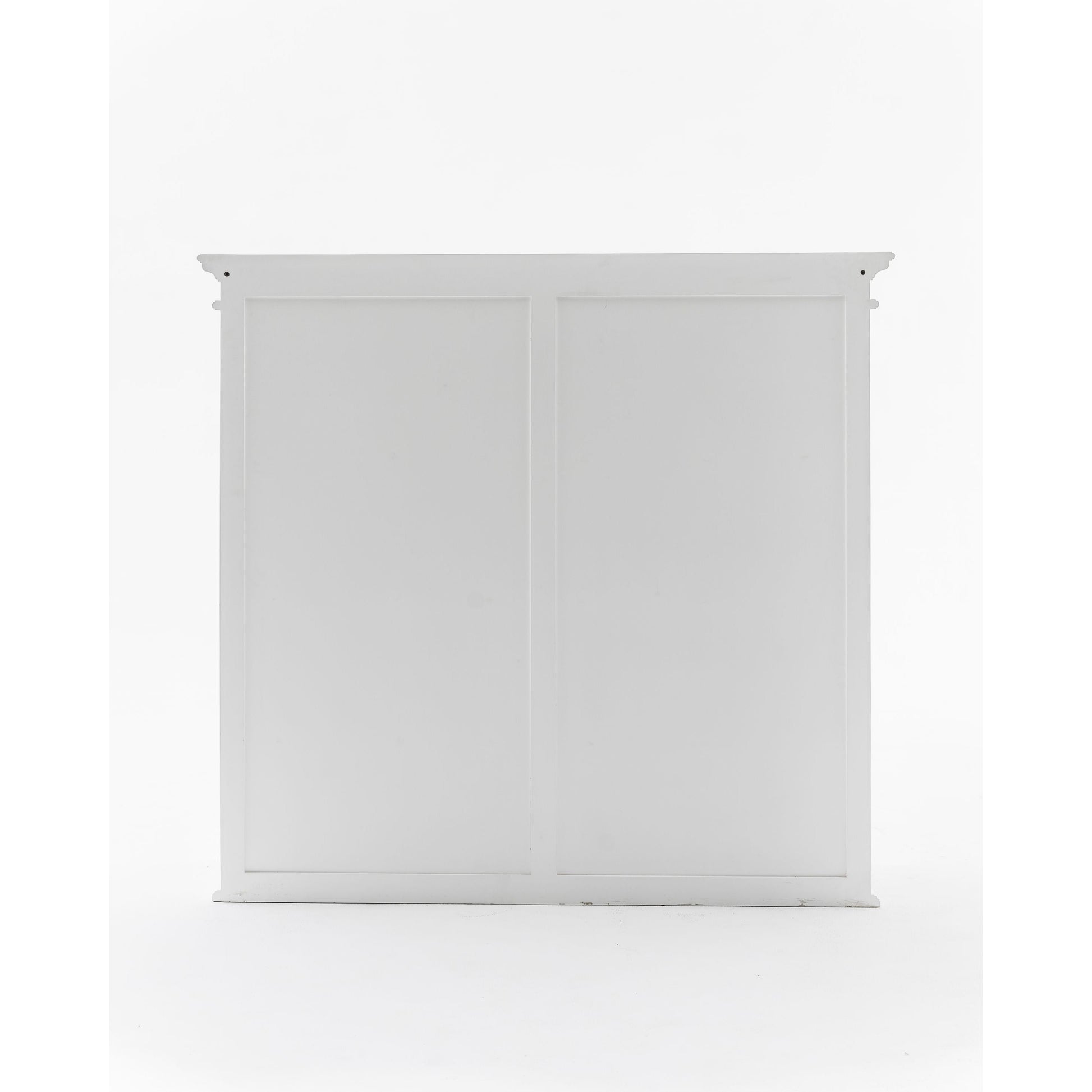 NovaSolo Halifax 57" Classic White Mahogany Hutch Cabinet With 4 Doors & 8 Shelves