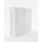 NovaSolo Halifax 57" Classic White Mahogany Hutch Cabinet With 4 Doors & 8 Shelves