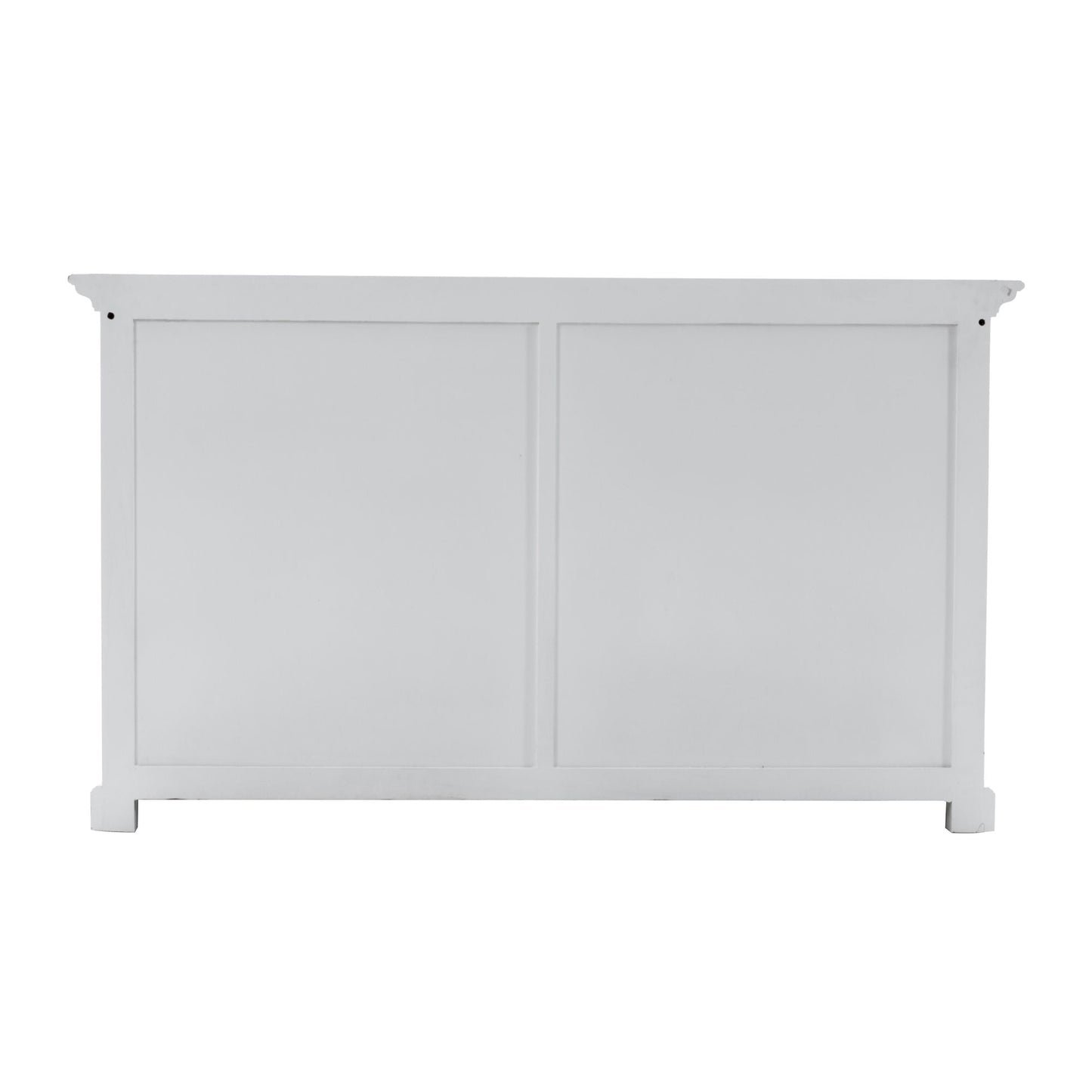 NovaSolo Halifax 57" Classic White Mahogany Hutch Cabinet With 4 Doors & 8 Shelves