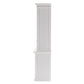 NovaSolo Halifax 57" x 87" White Mahogany Wood Kitchen Hutch Cabinet With Drawers And Glass Doors