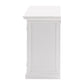 NovaSolo Halifax 57" x 87" White Mahogany Wood Kitchen Hutch Cabinet With Drawers And Glass Doors